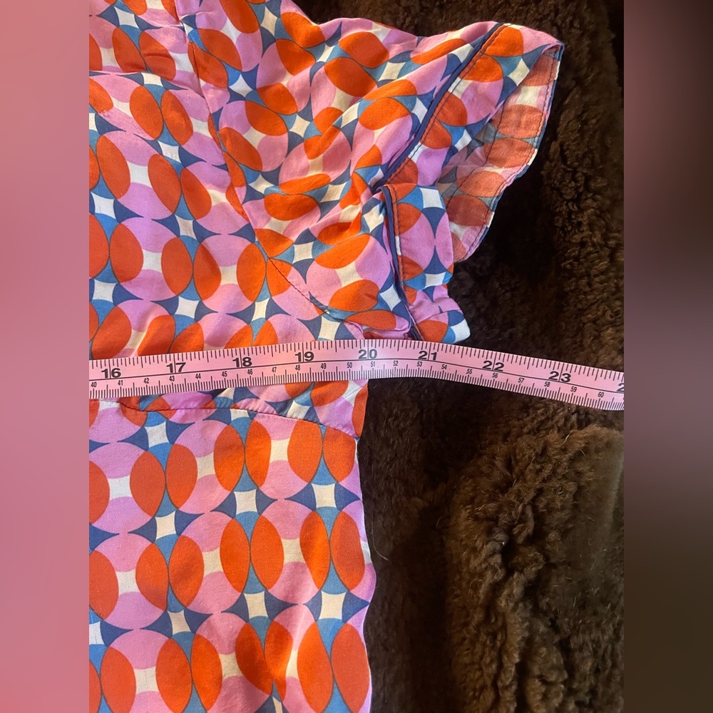 Anthropologie Bed Head Viscose Short Sleeve Shorty PJ in Go Go Geo - Picture 12 of 13